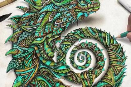 19岁少年的手绘插图，让奇幻的生物，都飞出了纸面​
