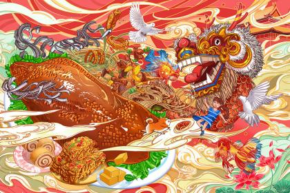 美食插画,让你口水流不停